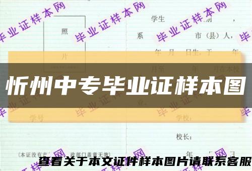 忻州中专毕业证样本图缩略图