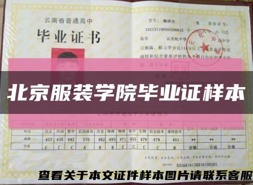北京服装学院毕业证样本缩略图