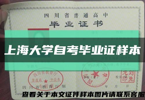 上海大学自考毕业证样本缩略图
