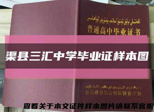 渠县三汇中学毕业证样本图缩略图