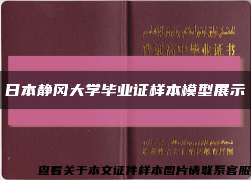 日本静冈大学毕业证样本模型展示缩略图