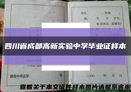 四川省成都高新实验中学毕业证样本缩略图