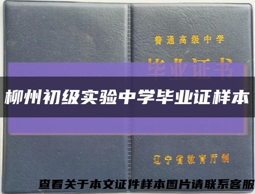 柳州初级实验中学毕业证样本缩略图