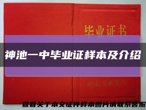神池一中毕业证样本及介绍缩略图