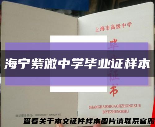 海宁紫微中学毕业证样本缩略图