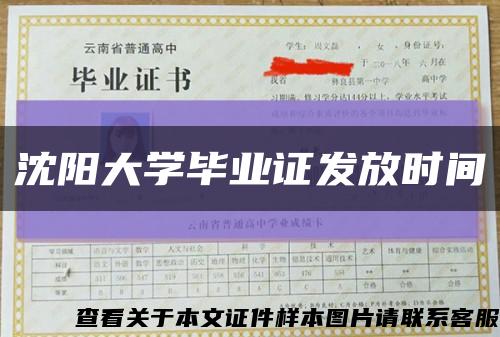 沈阳大学毕业证发放时间缩略图