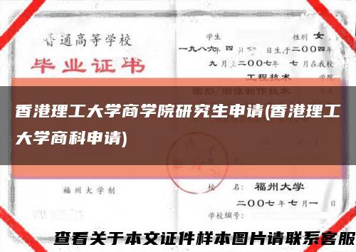 香港理工大学商学院研究生申请(香港理工大学商科申请)缩略图