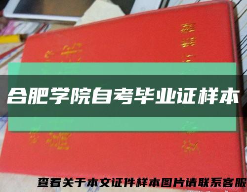 合肥学院自考毕业证样本缩略图