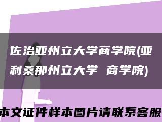 佐治亚州立大学商学院(亚利桑那州立大学 商学院)缩略图