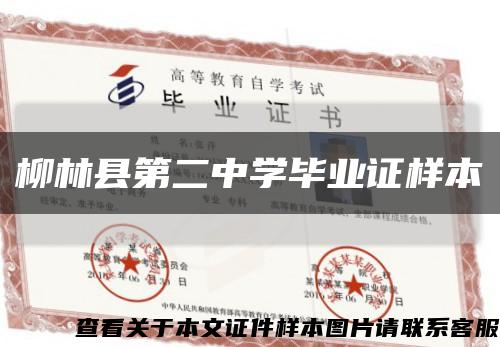 柳林县第二中学毕业证样本缩略图