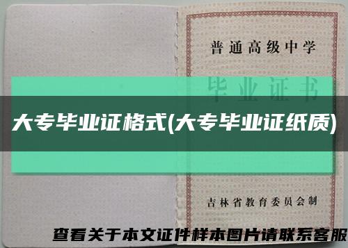 大专毕业证格式(大专毕业证纸质)缩略图