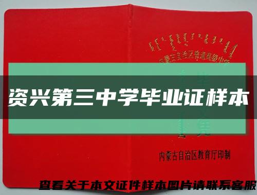 资兴第三中学毕业证样本缩略图
