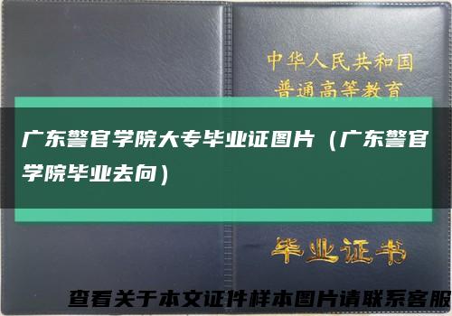 广东警官学院大专毕业证图片（广东警官学院毕业去向）缩略图