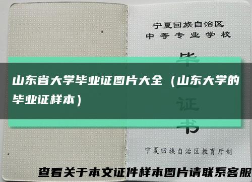 山东省大学毕业证图片大全（山东大学的毕业证样本）缩略图