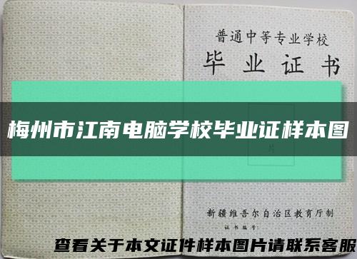 梅州市江南电脑学校毕业证样本图缩略图