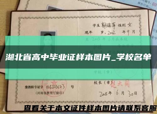 湖北省高中毕业证样本图片_学校名单缩略图