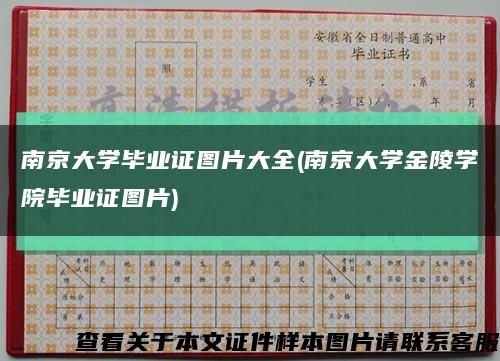 南京大学毕业证图片大全(南京大学金陵学院毕业证图片)缩略图