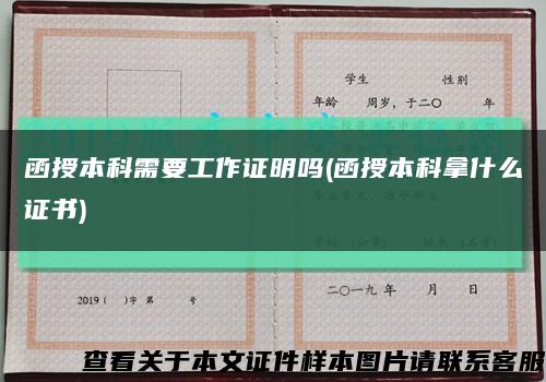 函授本科需要工作证明吗(函授本科拿什么证书)缩略图