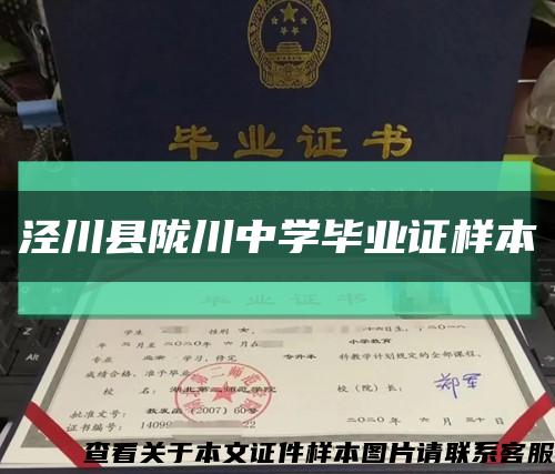 泾川县陇川中学毕业证样本缩略图