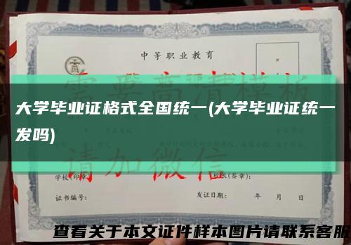 大学毕业证格式全国统一(大学毕业证统一发吗)缩略图