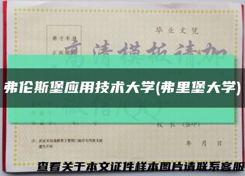 弗伦斯堡应用技术大学(弗里堡大学)缩略图