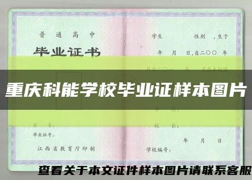 重庆科能学校毕业证样本图片缩略图