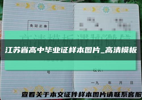 江苏省高中毕业证样本图片_高清模板缩略图