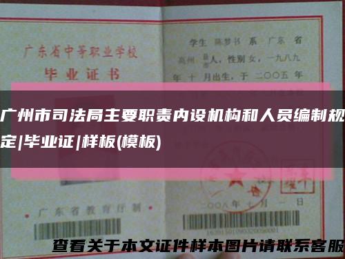 广州市司法局主要职责内设机构和人员编制规定|毕业证|样板(模板)缩略图