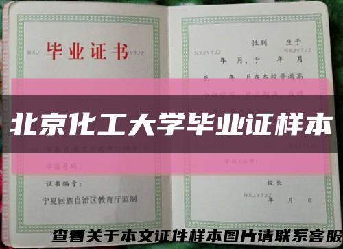 北京化工大学毕业证样本缩略图