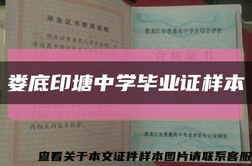 娄底印塘中学毕业证样本缩略图