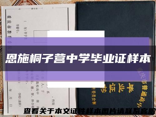 恩施桐子营中学毕业证样本缩略图