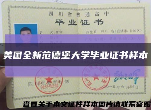 美国全新范德堡大学毕业证书样本缩略图