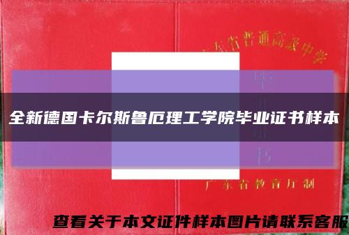 全新德国卡尔斯鲁厄理工学院毕业证书样本缩略图