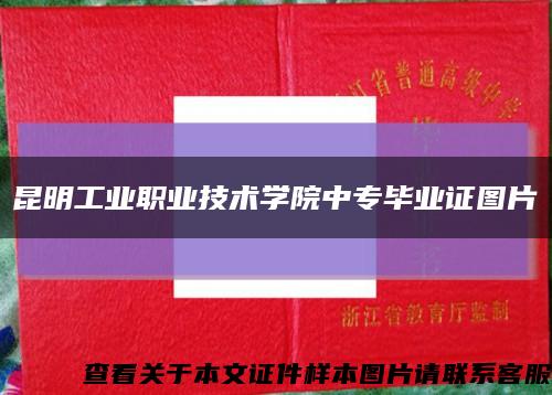 昆明工业职业技术学院中专毕业证图片缩略图