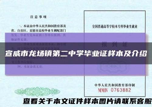 宣威市龙场镇第二中学毕业证样本及介绍缩略图