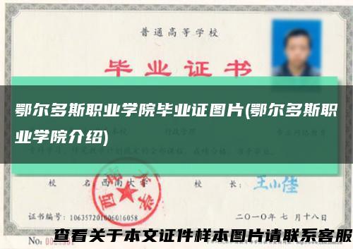 鄂尔多斯职业学院毕业证图片(鄂尔多斯职业学院介绍)缩略图