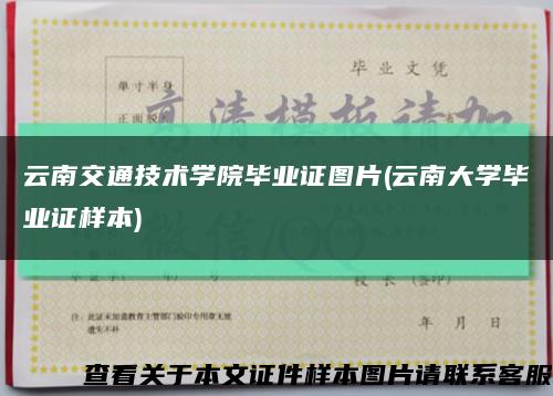 云南交通技术学院毕业证图片(云南大学毕业证样本)缩略图