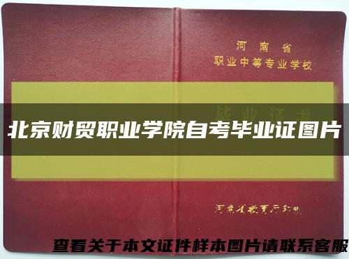 北京财贸职业学院自考毕业证图片缩略图