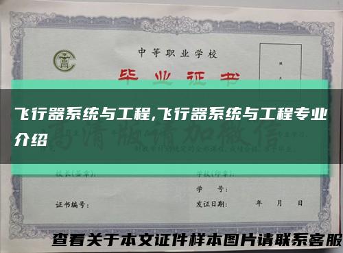 飞行器系统与工程,飞行器系统与工程专业介绍缩略图