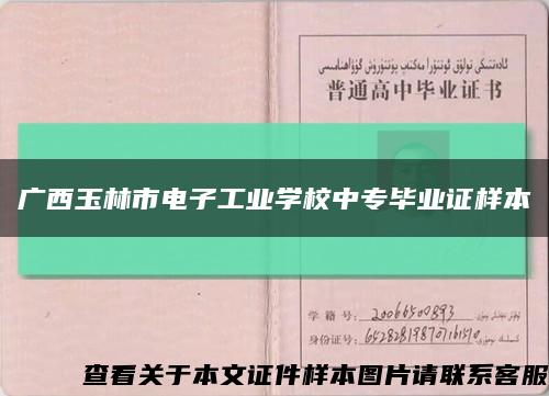 广西玉林市电子工业学校中专毕业证样本缩略图