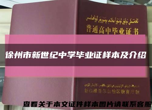 徐州市新世纪中学毕业证样本及介绍缩略图
