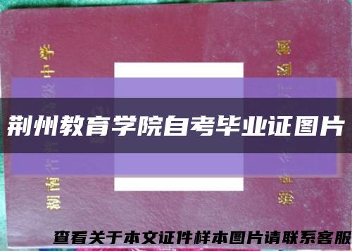 荆州教育学院自考毕业证图片缩略图