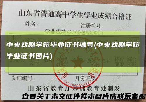 中央戏剧学院毕业证书编号(中央戏剧学院毕业证书图片)缩略图