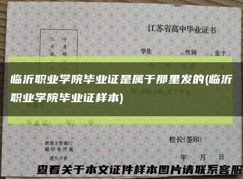 临沂职业学院毕业证是属于那里发的(临沂职业学院毕业证样本)缩略图