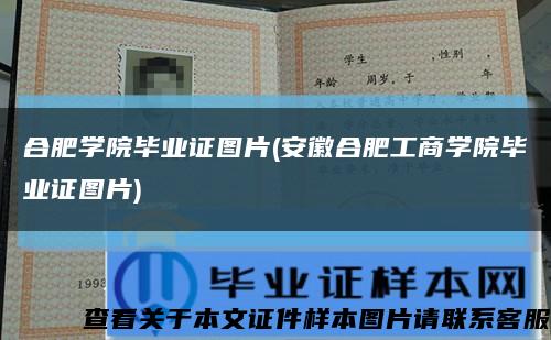 合肥学院毕业证图片(安徽合肥工商学院毕业证图片)缩略图