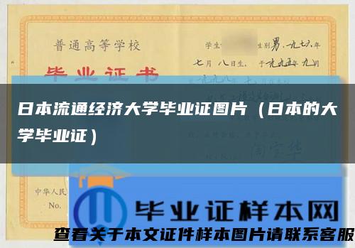 日本流通经济大学毕业证图片（日本的大学毕业证）缩略图