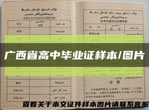 广西省高中毕业证样本/图片缩略图