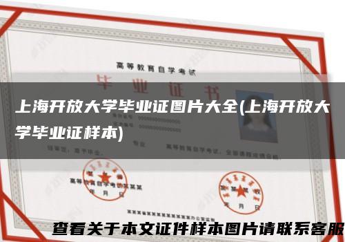 上海开放大学毕业证图片大全(上海开放大学毕业证样本)缩略图