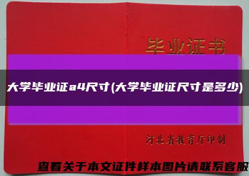 大学毕业证a4尺寸(大学毕业证尺寸是多少)缩略图