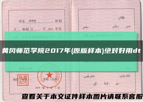 黄冈师范学院2017年(原版样本)绝对好用dt缩略图